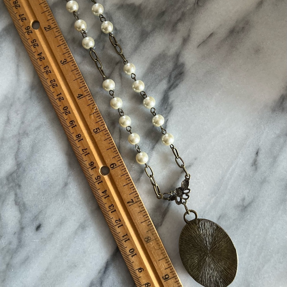 Vintage Wedgwood Blue Style 3 Graces Muses Victorian Style Cameo Necklace - Picture 10 of 12